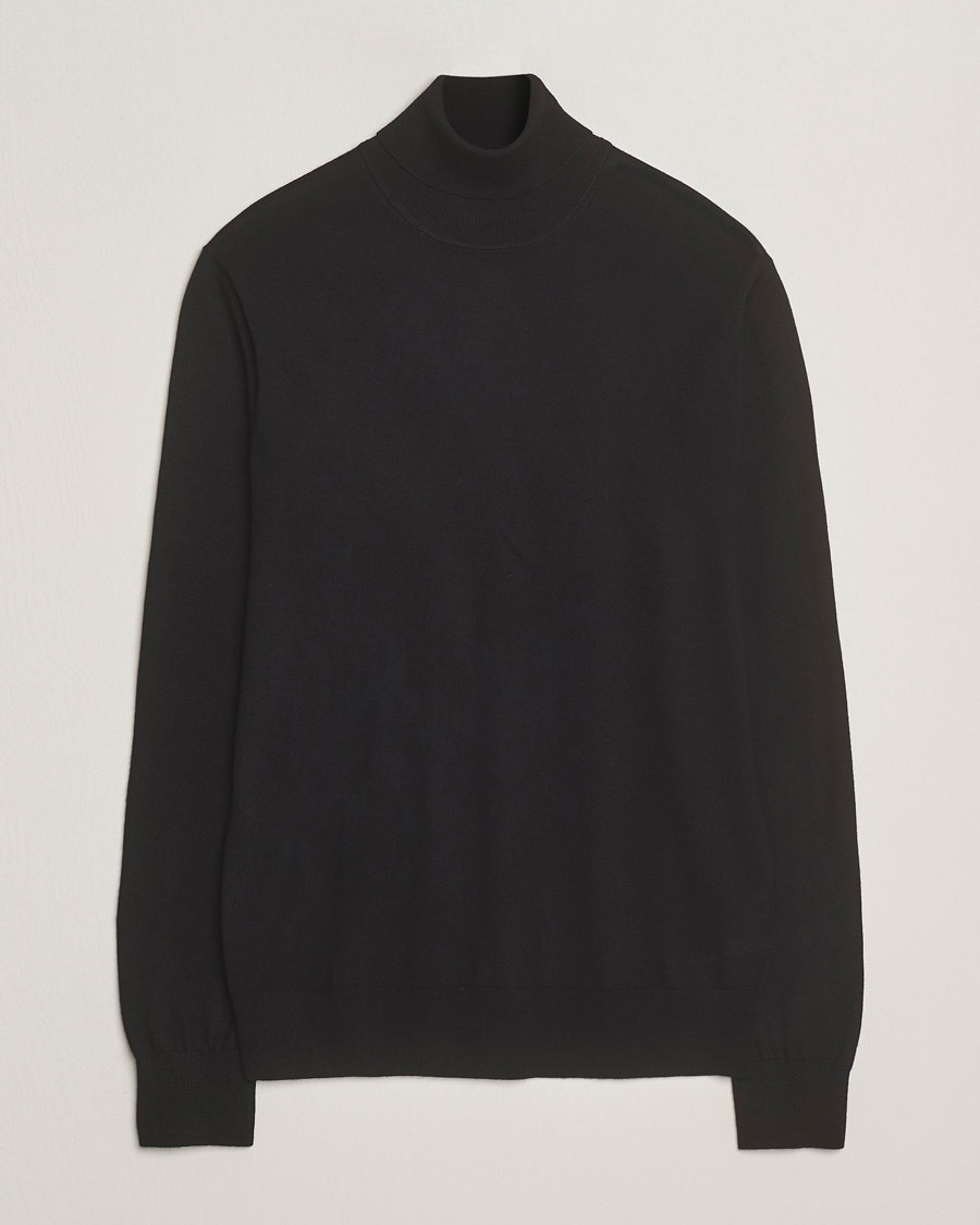 Herren | Pullover | Tiger of Sweden | Nevile Extra Fine Merino Polo Black