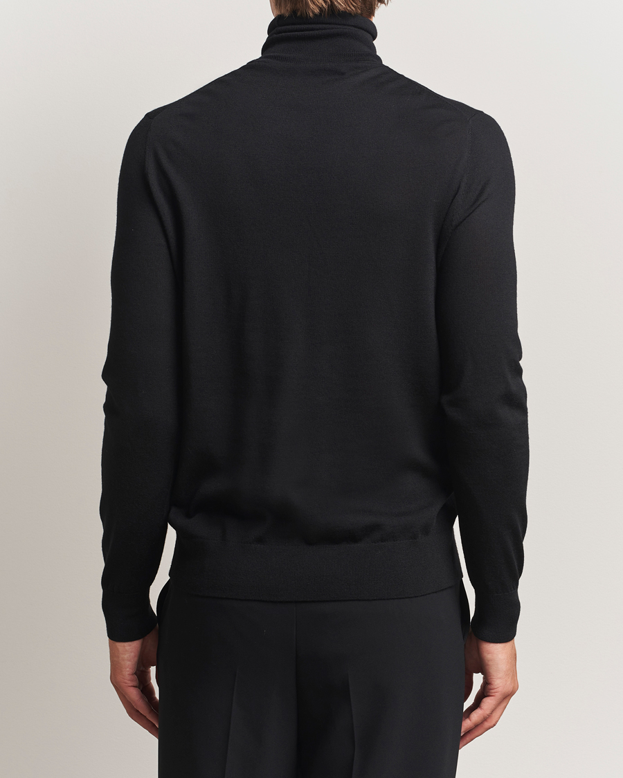 Herren | Pullover | Tiger of Sweden | Nevile Extra Fine Merino Polo Black