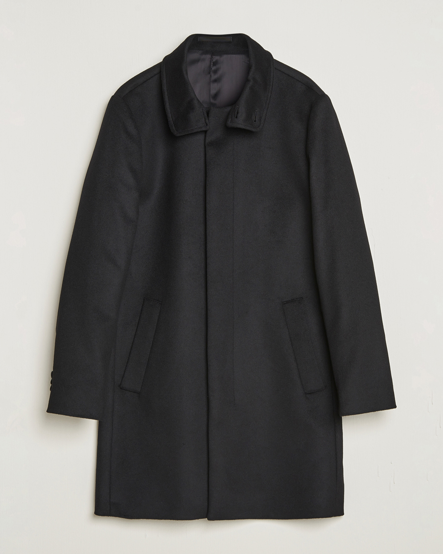 Herren | Jacken | Tiger of Sweden | Aleric Wool/Cashmere Stand Up Coat Black