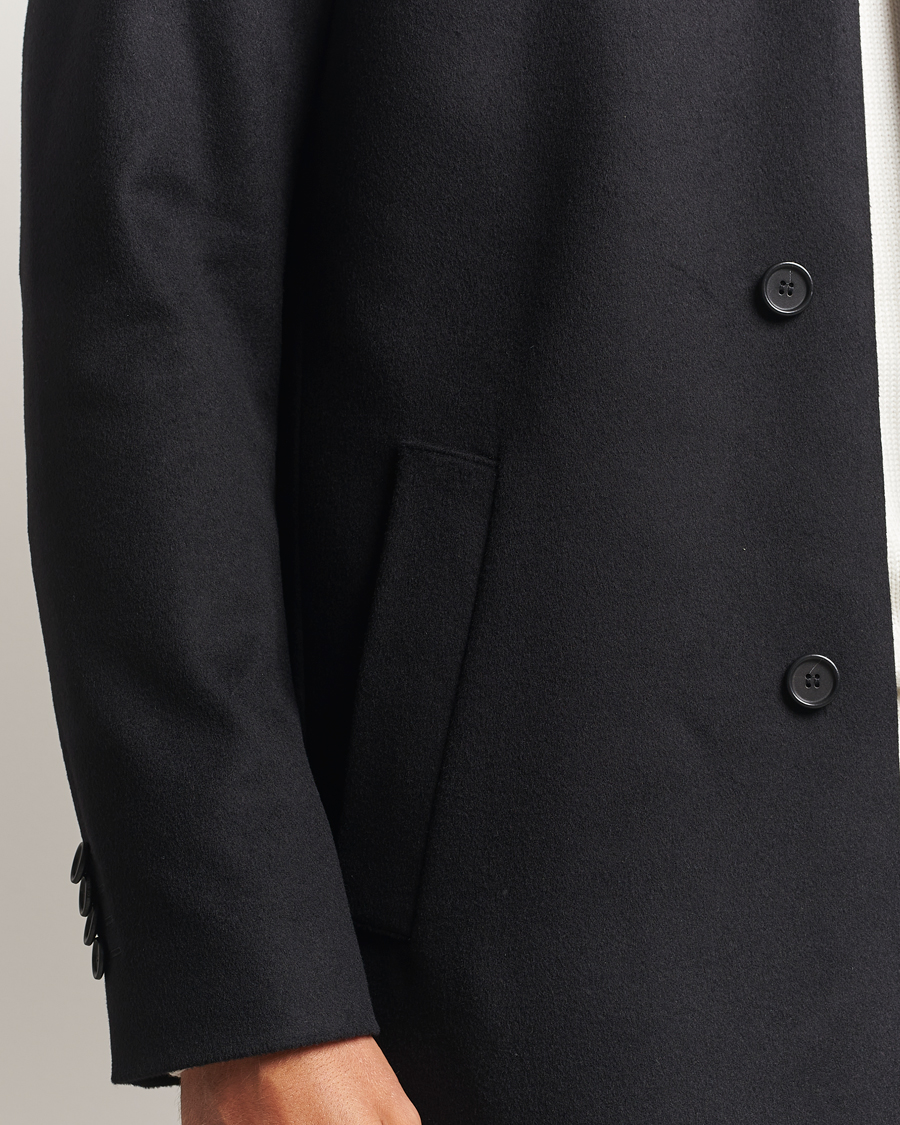 Herren | Jacken | Tiger of Sweden | Aleric Wool/Cashmere Stand Up Coat Black