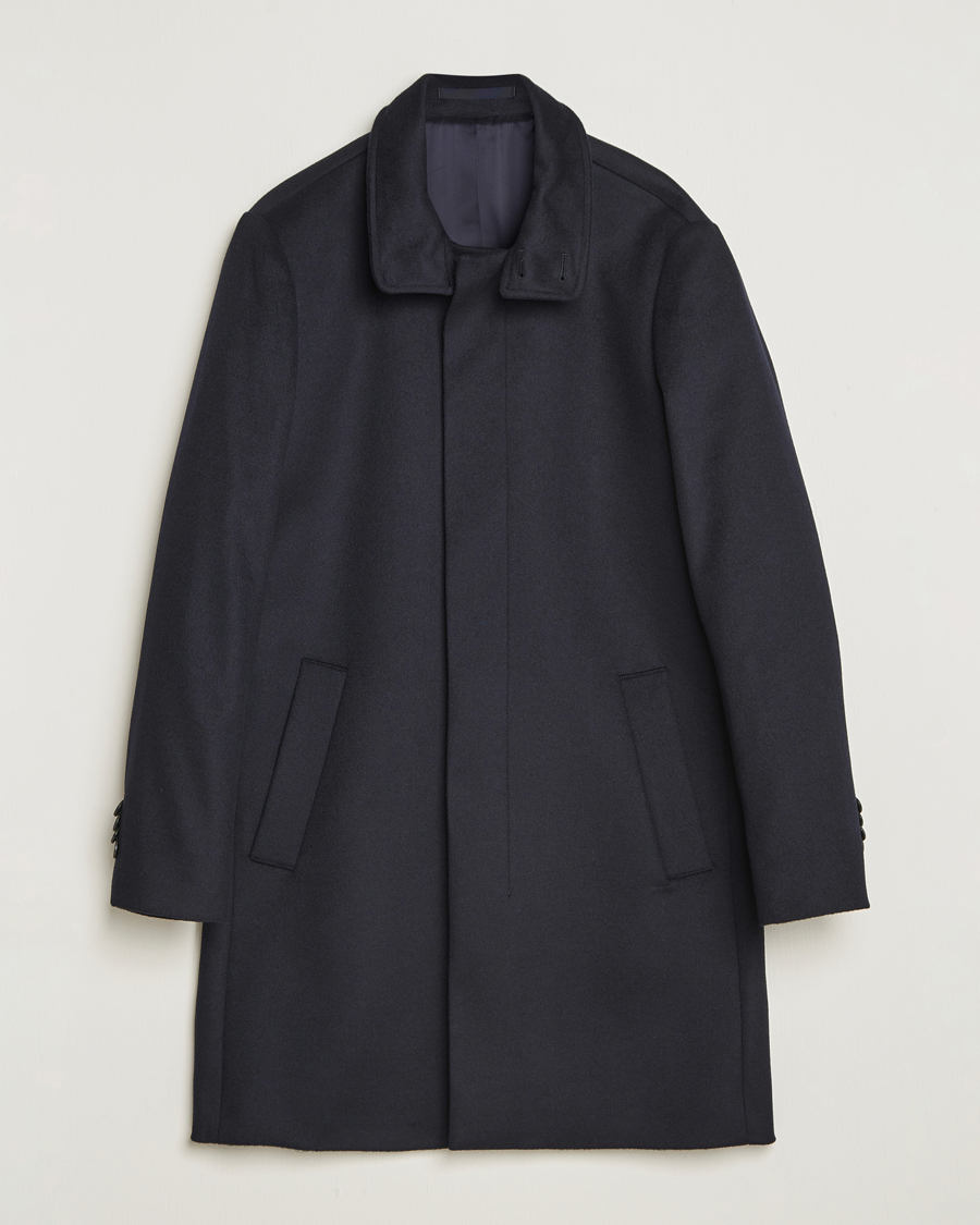 Herren | Jacken | Tiger of Sweden | Aleric Wool/Cashmere Stand Up Coat Light Ink