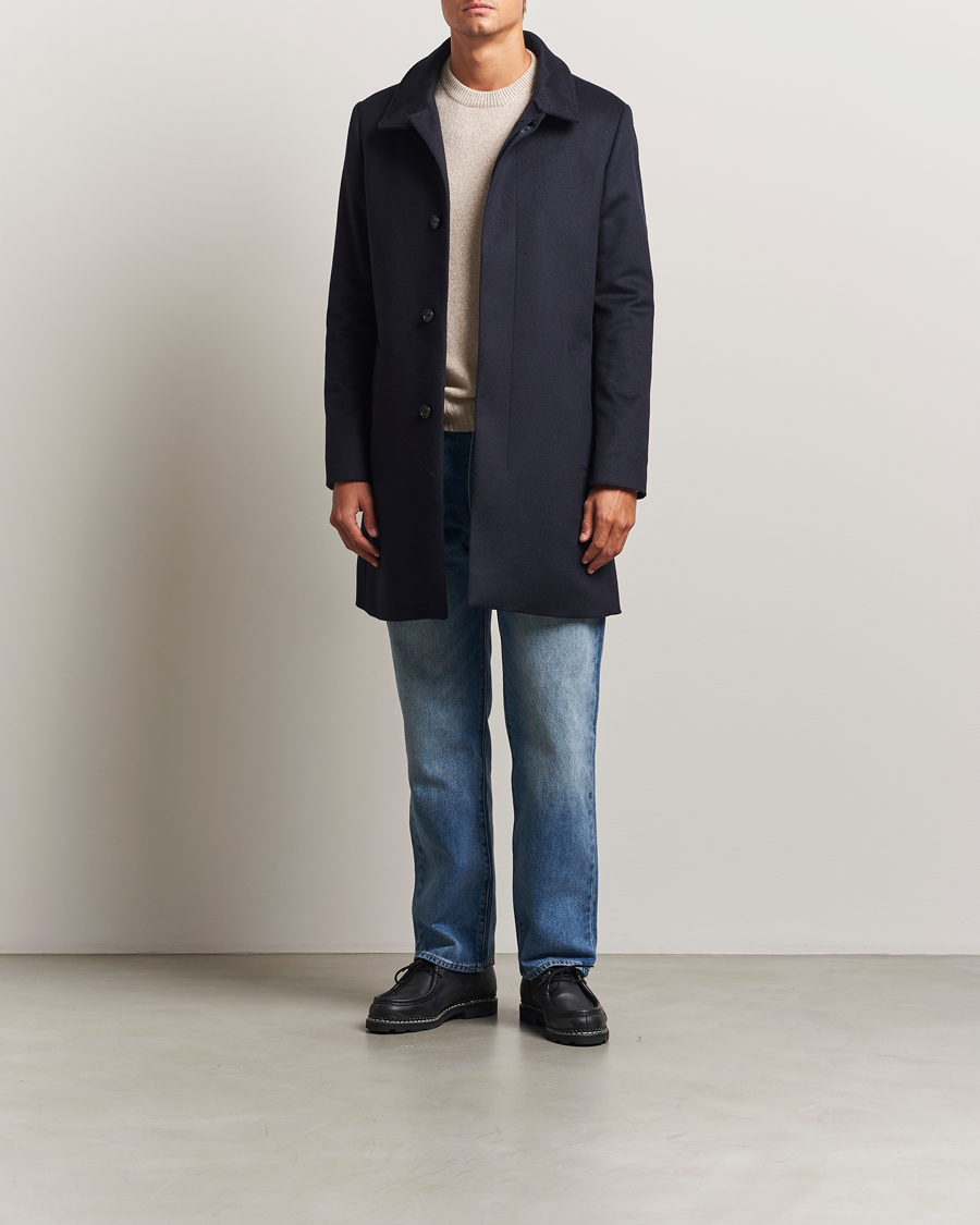 Herren | Jacken | Tiger of Sweden | Aleric Wool/Cashmere Stand Up Coat Light Ink