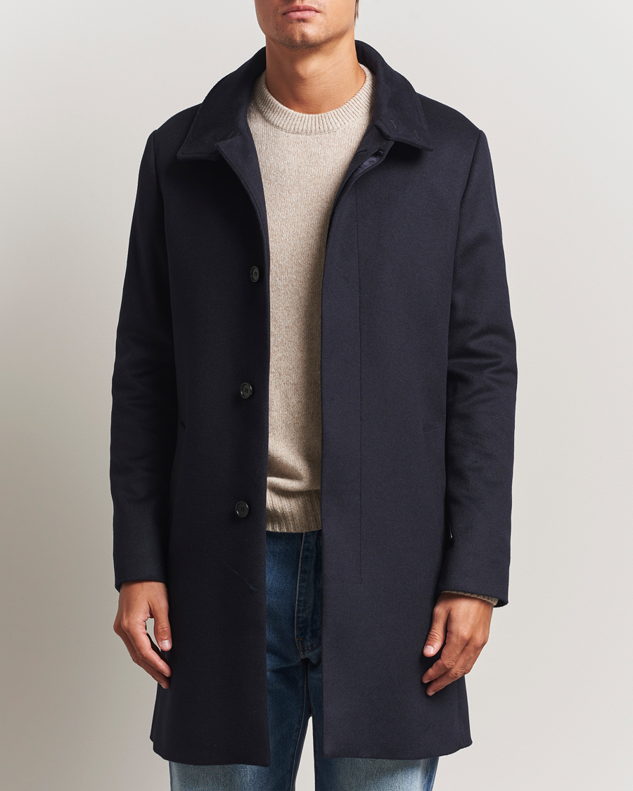 Herren | Jacken | Tiger of Sweden | Aleric Wool/Cashmere Stand Up Coat Light Ink