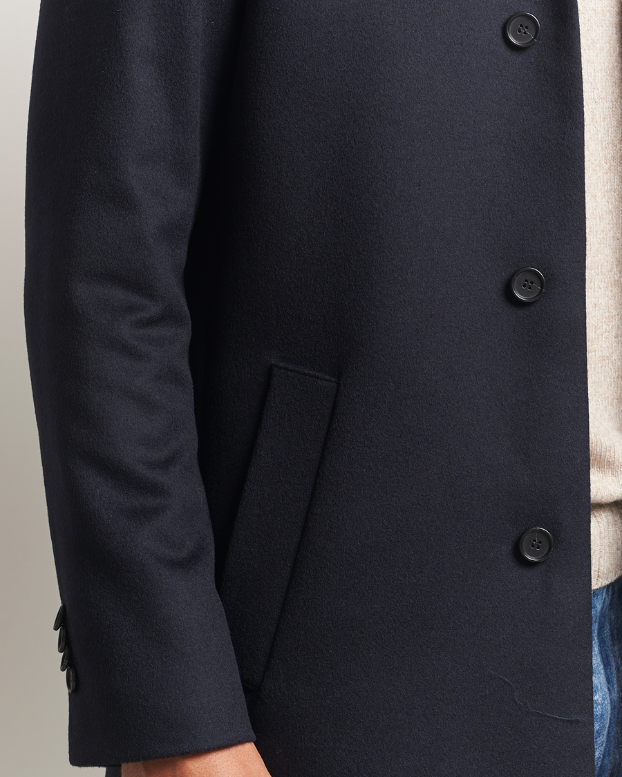 Herren | Jacken | Tiger of Sweden | Aleric Wool/Cashmere Stand Up Coat Light Ink