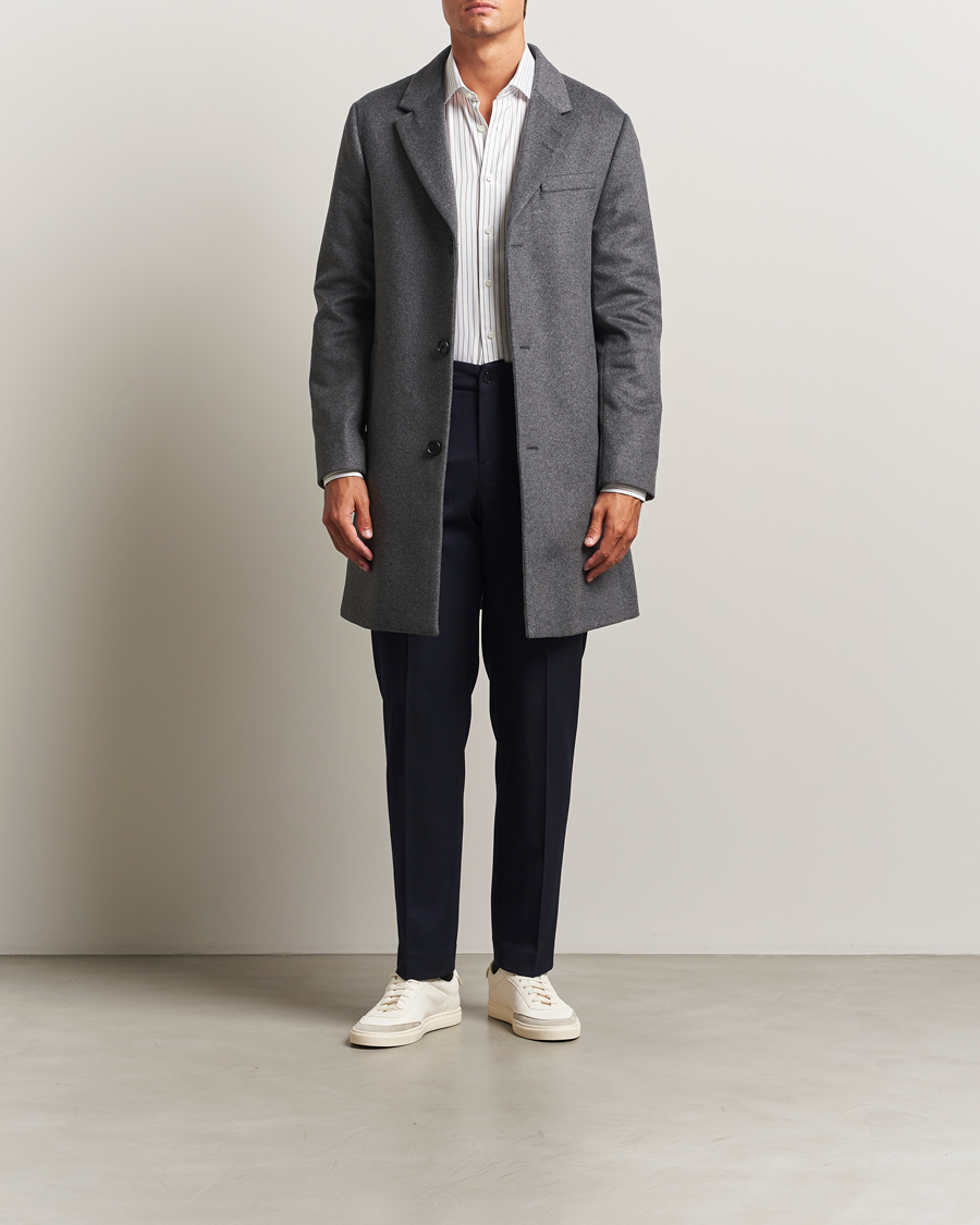 Herren | Jacken | Tiger of Sweden | Finnan Wool/Cashmere Coat Dark Grey Melange