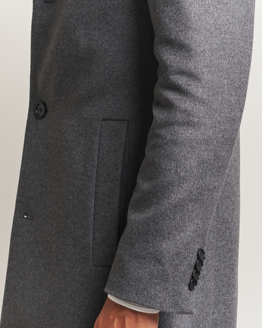 Herren | Jacken | Tiger of Sweden | Finnan Wool/Cashmere Coat Dark Grey Melange