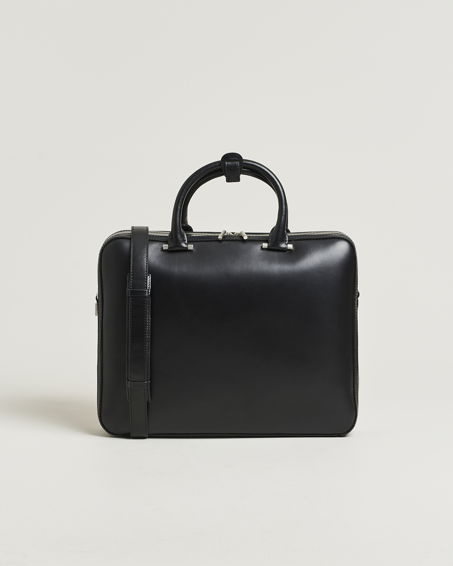 Herren | Taschen | Tiger of Sweden | Valise Smooth Leather Double Zip Briefcase Black
