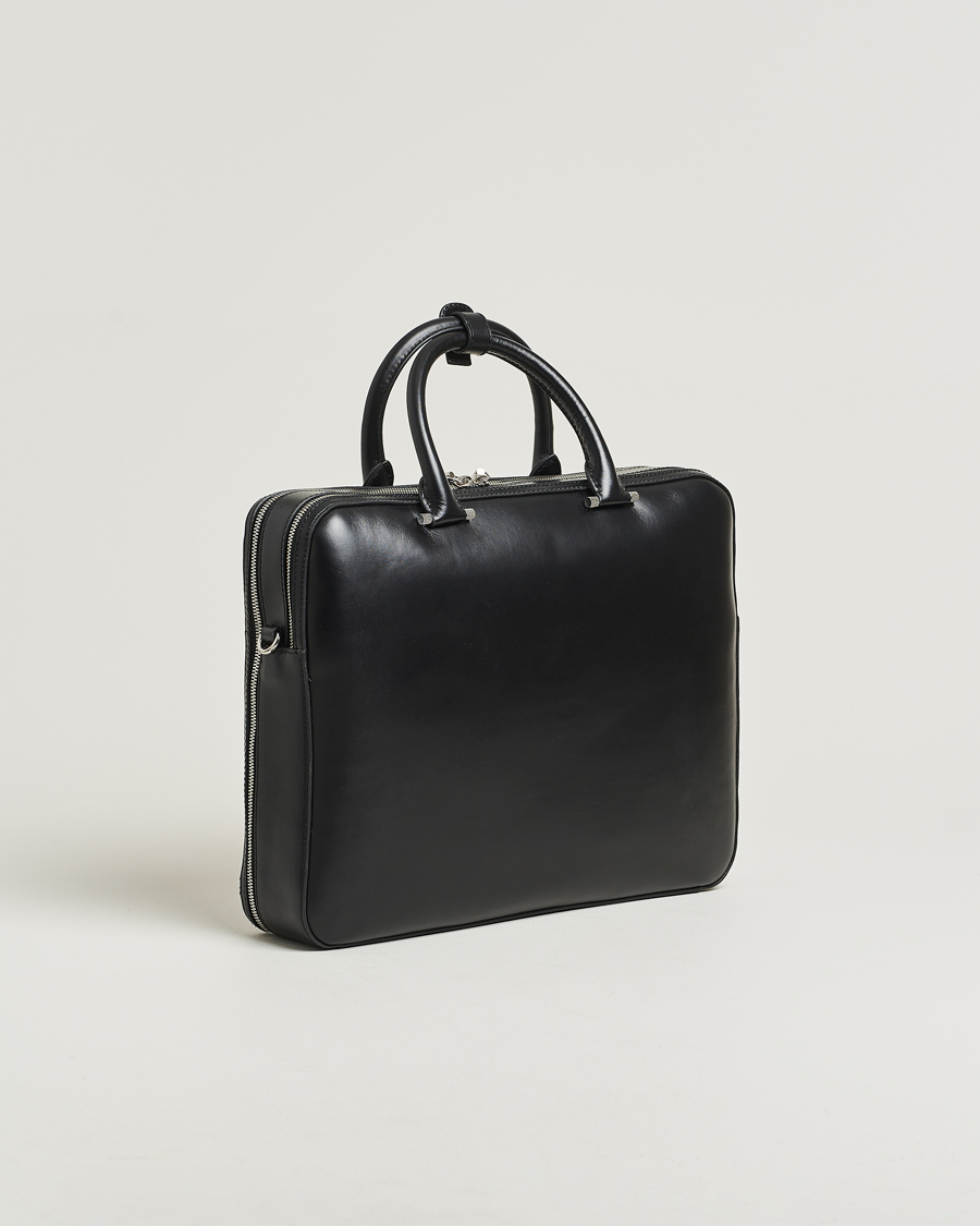 Herren | Taschen | Tiger of Sweden | Valise Smooth Leather Double Zip Briefcase Black