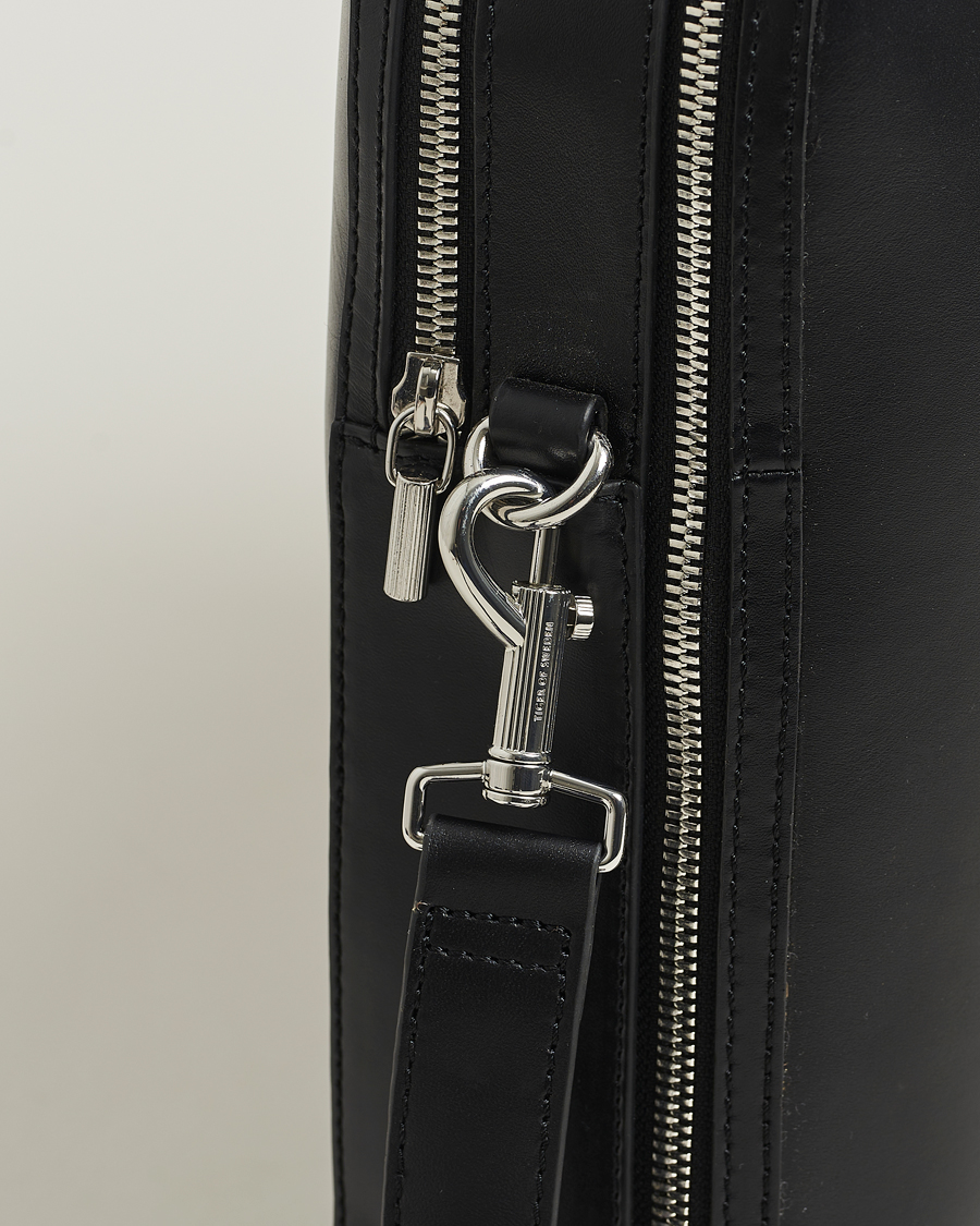 Herren | Taschen | Tiger of Sweden | Valise Smooth Leather Double Zip Briefcase Black