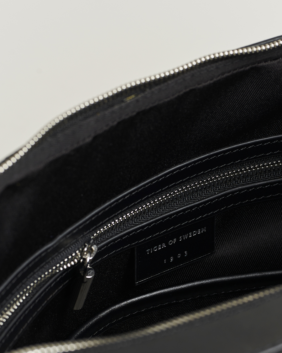 Herren | Taschen | Tiger of Sweden | Valise Smooth Leather Double Zip Briefcase Black