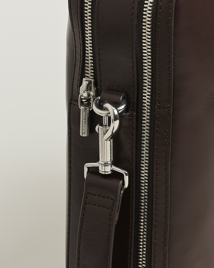 Herren | Taschen | Tiger of Sweden | Valise Smooth Leather Double Zip Briefcase Dark Brown