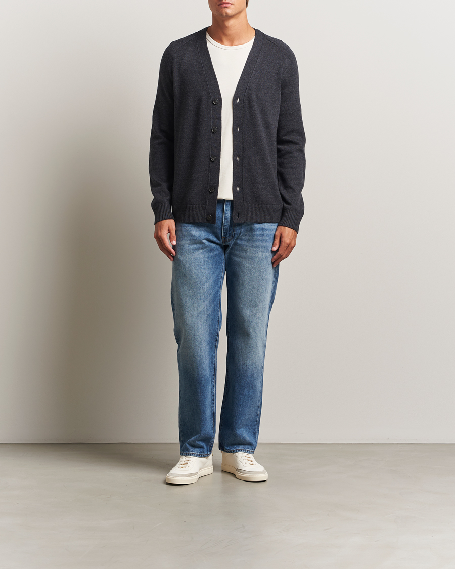 Herren | Pullover | Tiger of Sweden | Eddie Merino Cardigan Grey Street