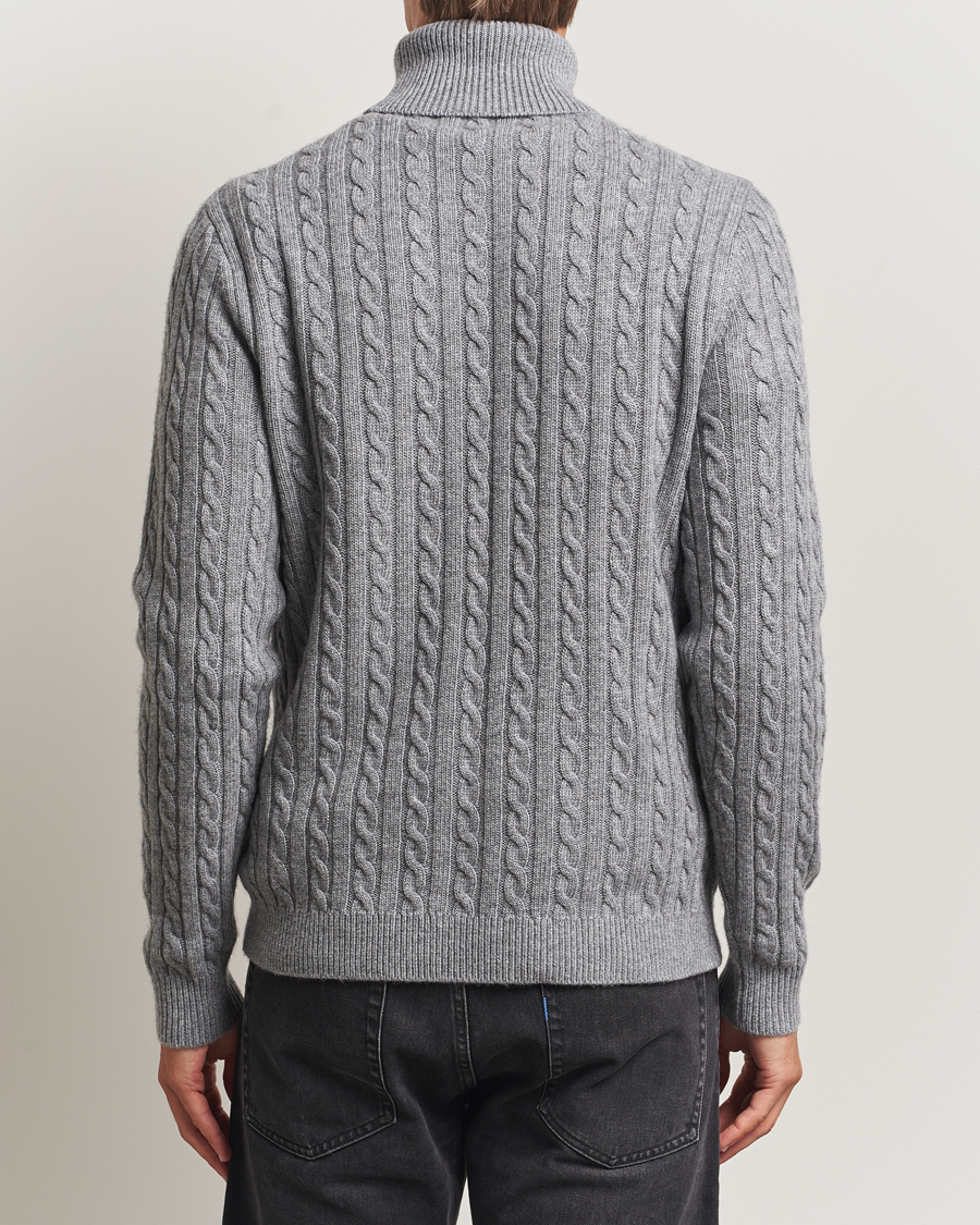 Herren | Pullover | Tiger of Sweden | Wilde Wool/Cashmere Knitted Sweater Light Grey Melange
