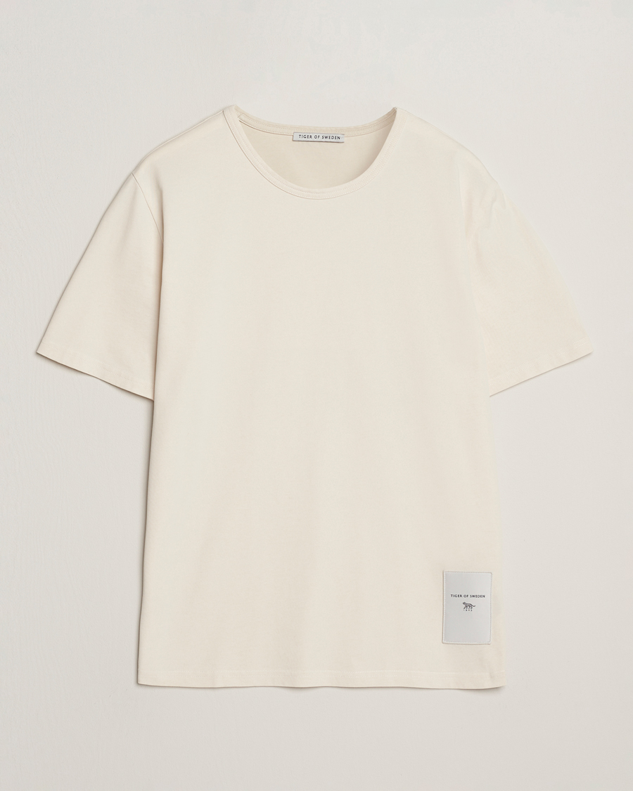 Herren | T-Shirts | Tiger of Sweden | Jake Heavy Crew Neck T-Shirt Light Ivory