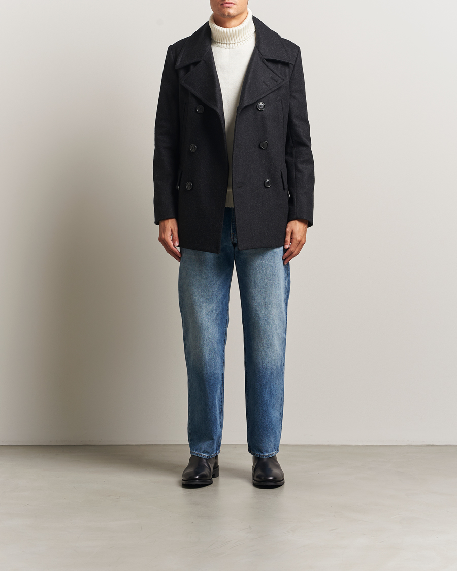 Herren | Jacken | Tiger of Sweden | Mahler Wool/Cashmere Peacoat Charcoal