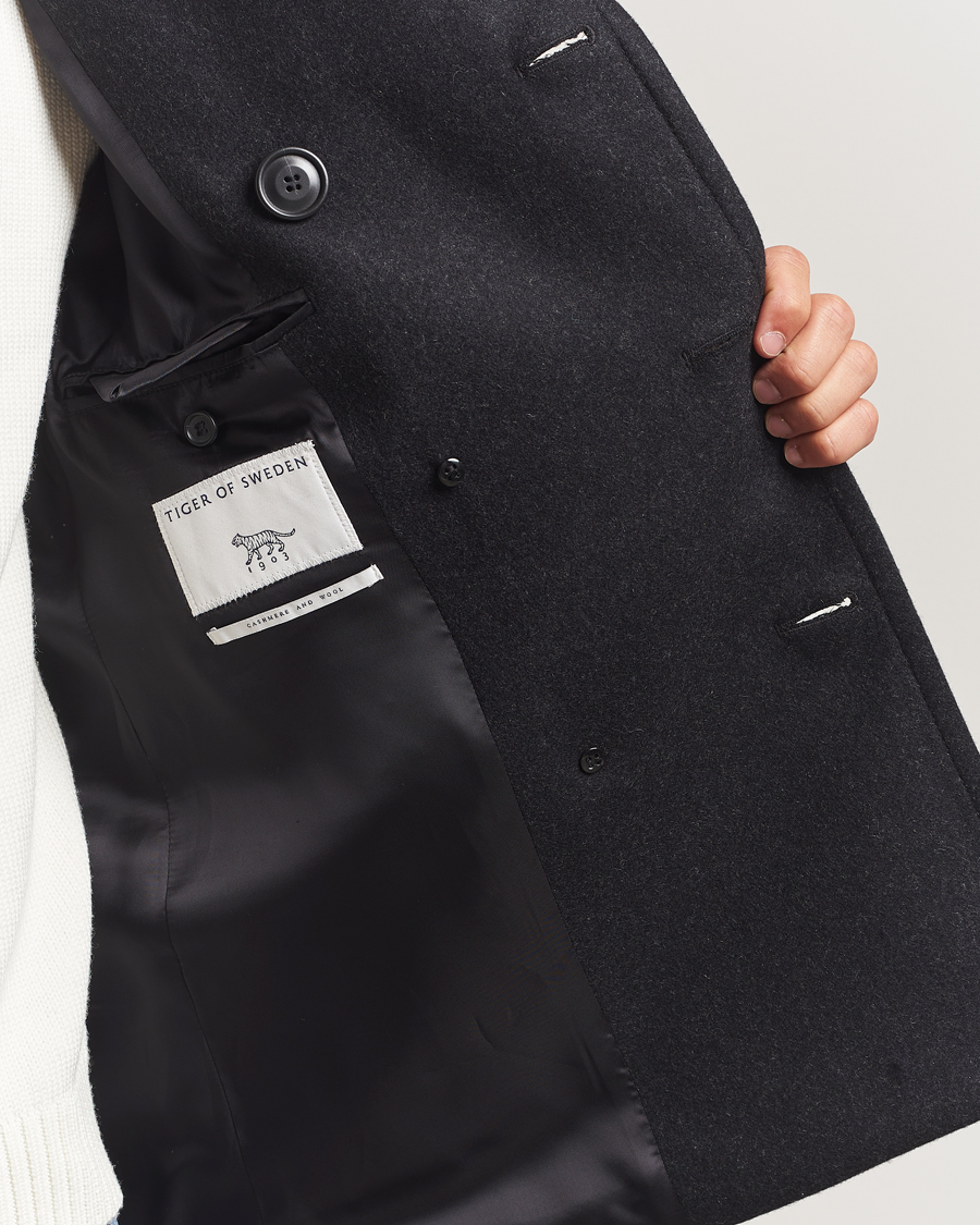 Herren | Jacken | Tiger of Sweden | Mahler Wool/Cashmere Peacoat Charcoal