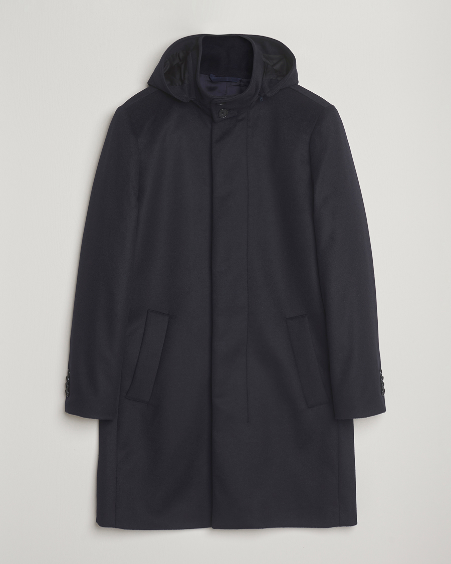 Herren | Jacken | Tiger of Sweden | Aleric Wool/Cashmere Hooded Coat Light Ink