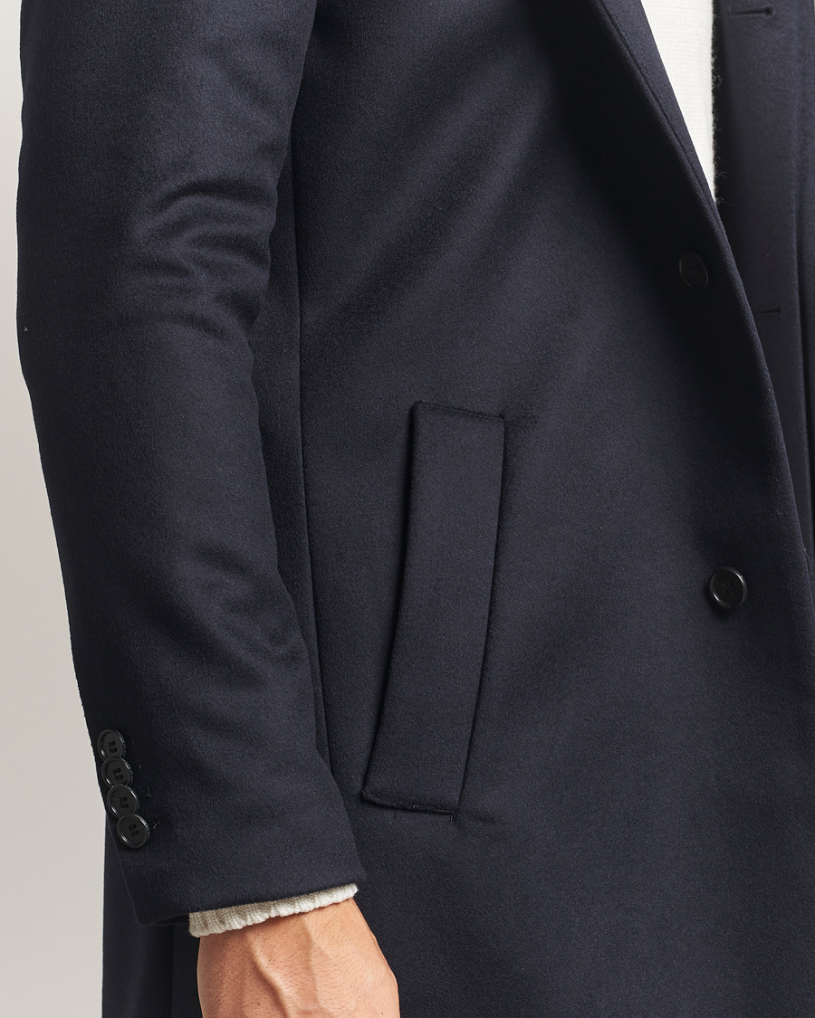 Herren | Jacken | Tiger of Sweden | Aleric Wool/Cashmere Hooded Coat Light Ink