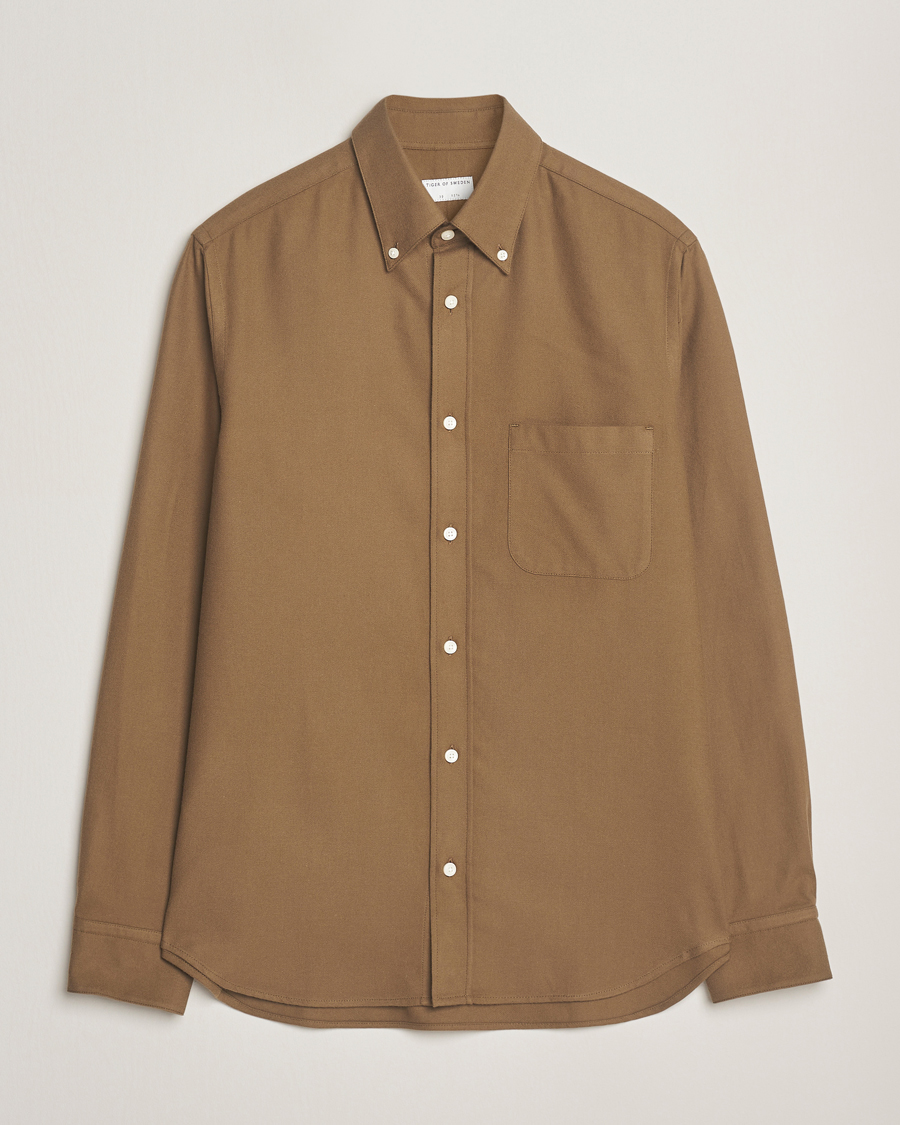 Herren | Hemden | Tiger of Sweden | Bjorn Brushed Twill Shirt Old Wolf