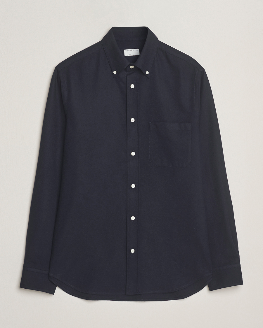 Herren | Hemden | Tiger of Sweden | Bjorn Brushed Twill Shirt Blue Function