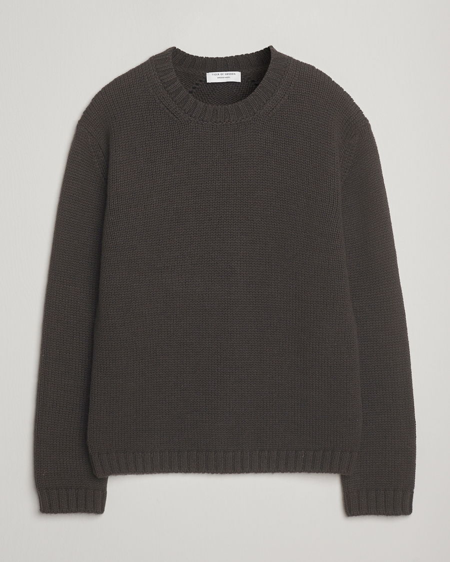 Herren | Pullover | Tiger of Sweden | Gregory Swedish Wool Knitted Sweater Triumph Steel