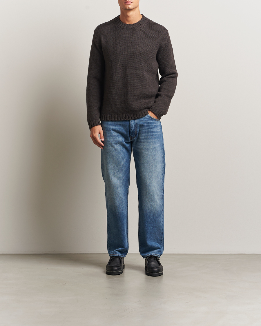 Herren | Pullover | Tiger of Sweden | Gregory Swedish Wool Knitted Sweater Triumph Steel