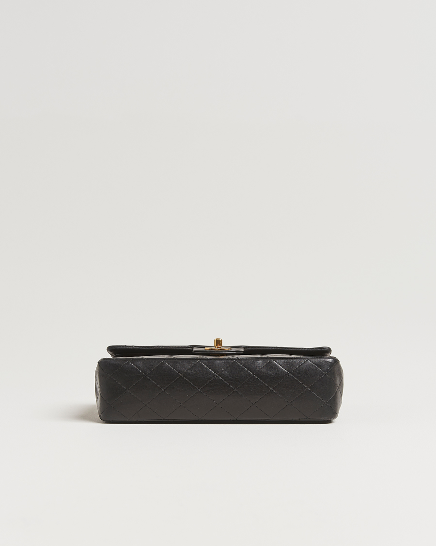 Herren | Chanel Pre-Owned Classic Double Flap Medium Lambskin Black | Chanel Pre-Owned | Classic Double Flap Medium Lambskin Black