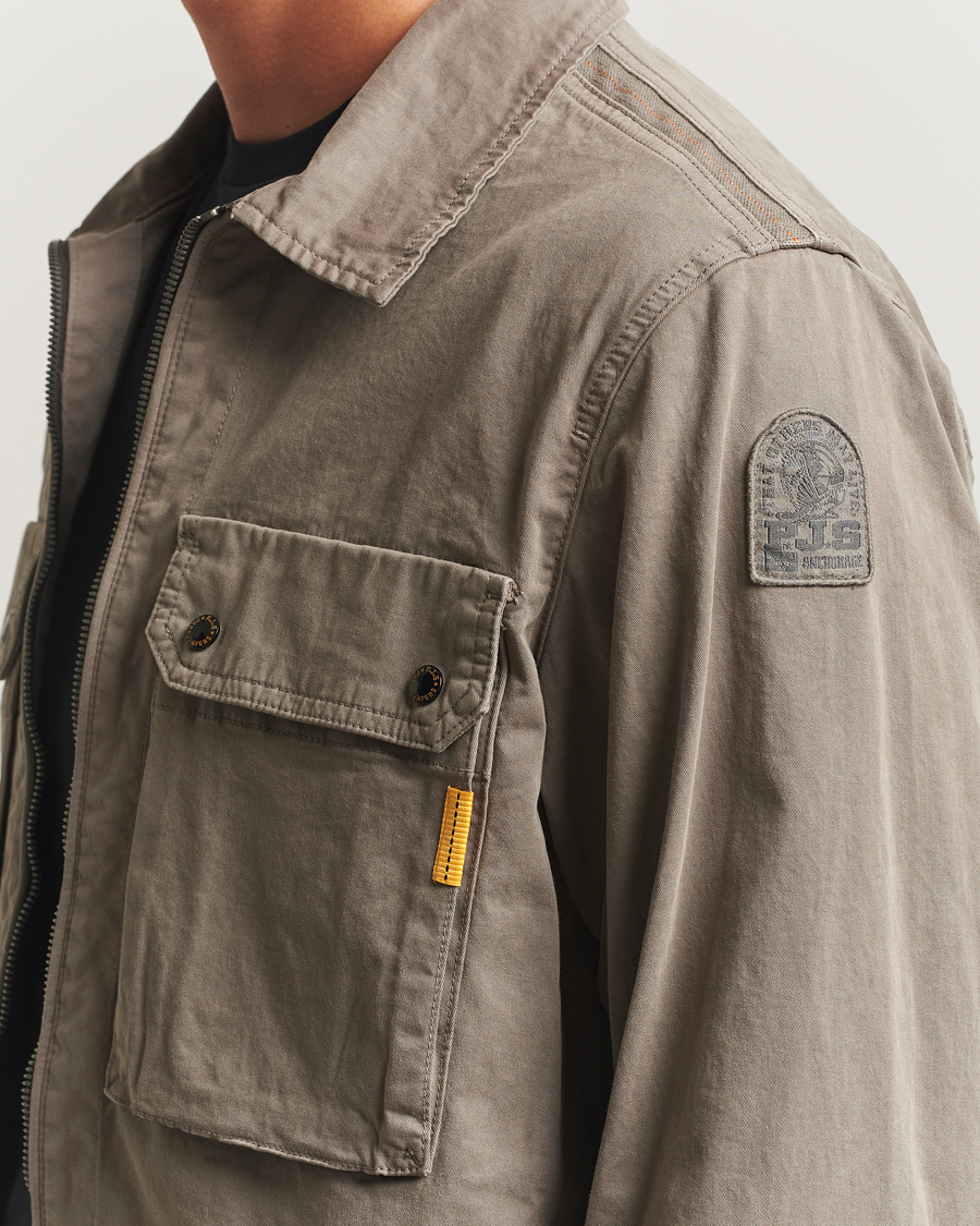 Herren | Jacken | Parajumpers | Tel Garment Dyed Claimer Shirt Jacket Olive Grey