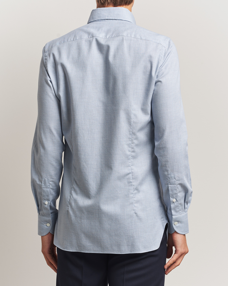 Herren | Hemden | 100Hands | Micro Houndstooth Flannel Button Down Blue