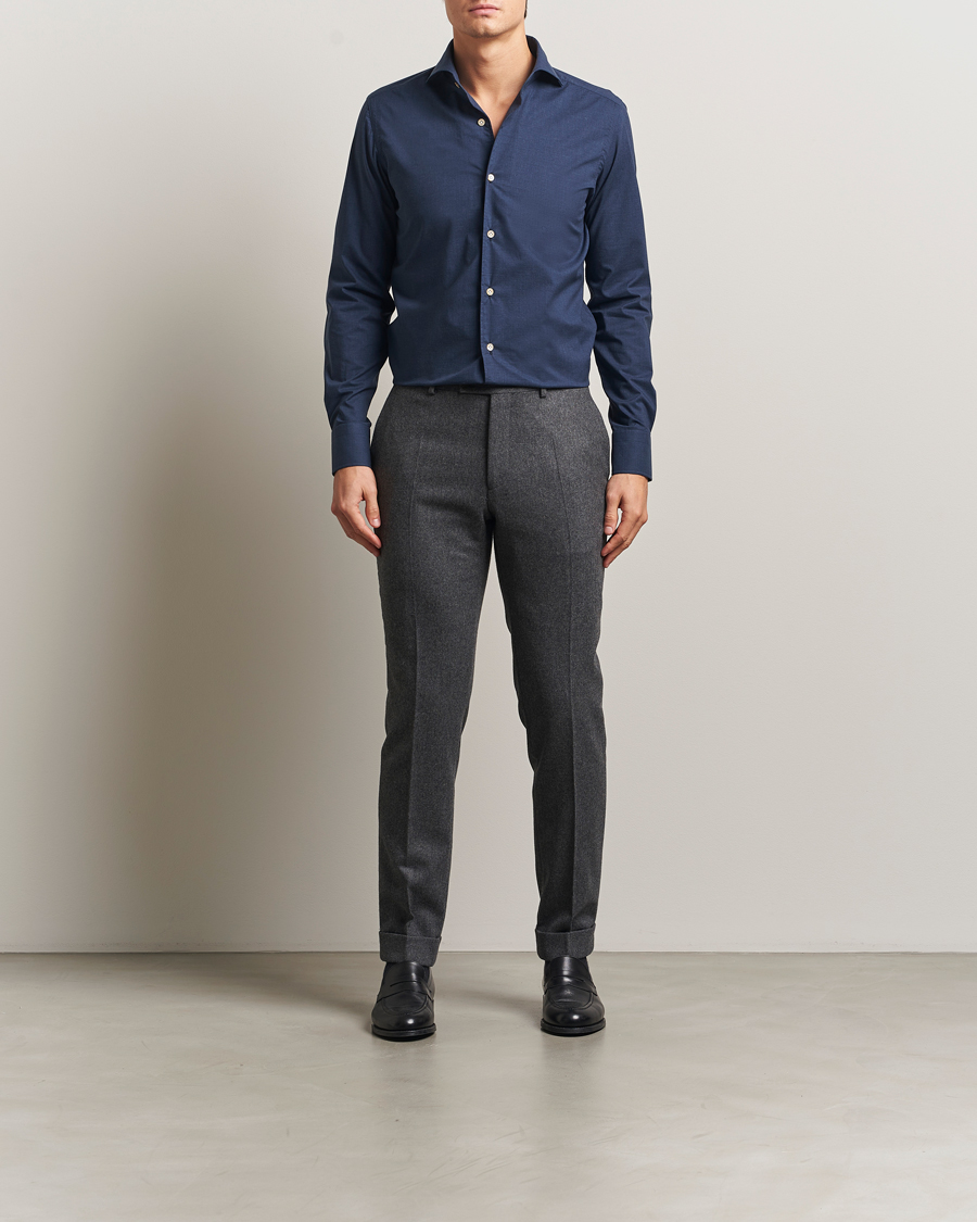 Herren | Hemden | 100Hands | Cotton Melange Cut Away Shirt Light Blue