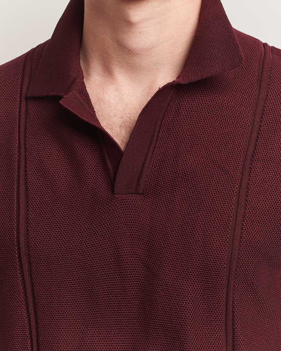 Herren | Poloshirts | Orlebar Brown | Horton Pique Texture Polo Damson