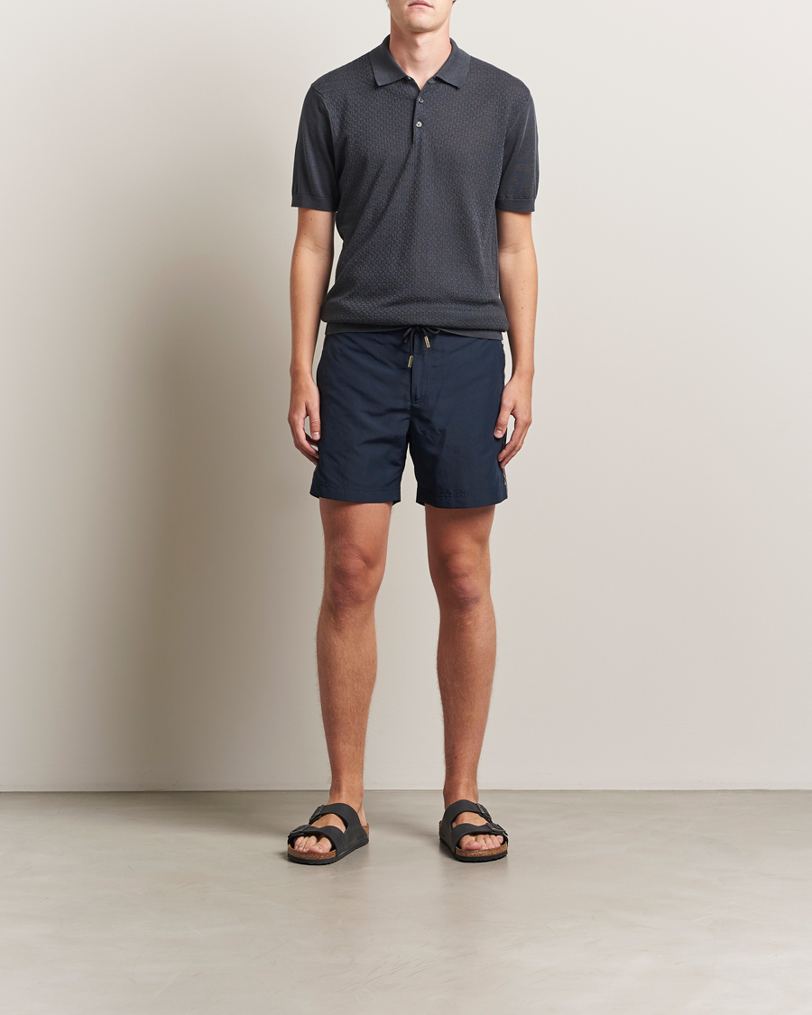 Herren | Poloshirts | Orlebar Brown | Burnham Silk/Cotton Polo Granite