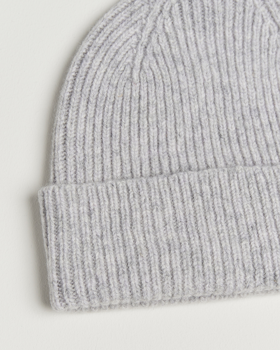 Herren | Mützen | Robert Mackie | Clyde Lambswool Beanie Pearl Grey