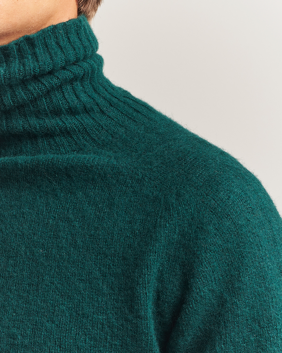Herren | Pullover | Harley Of Scotland | Brushed Supersoft Lambswool Rollneck Tartan