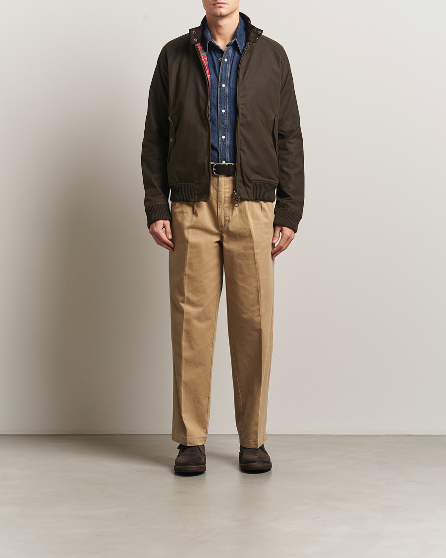 Herren | Jacken | Baracuta | Barbour x Porton Waxed Jacket Olive