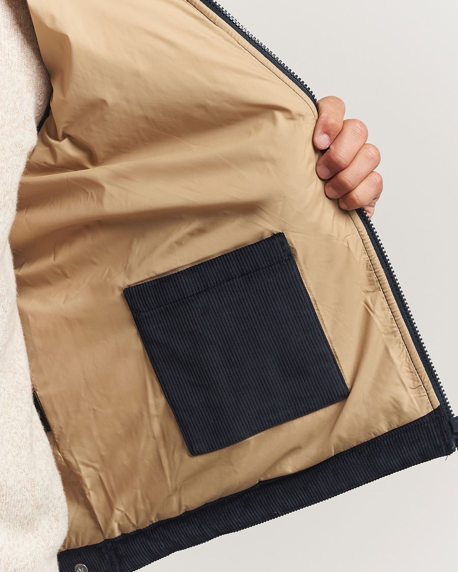 Herren | Jacken | Morris | Ted Quilted Cord Vest Blue