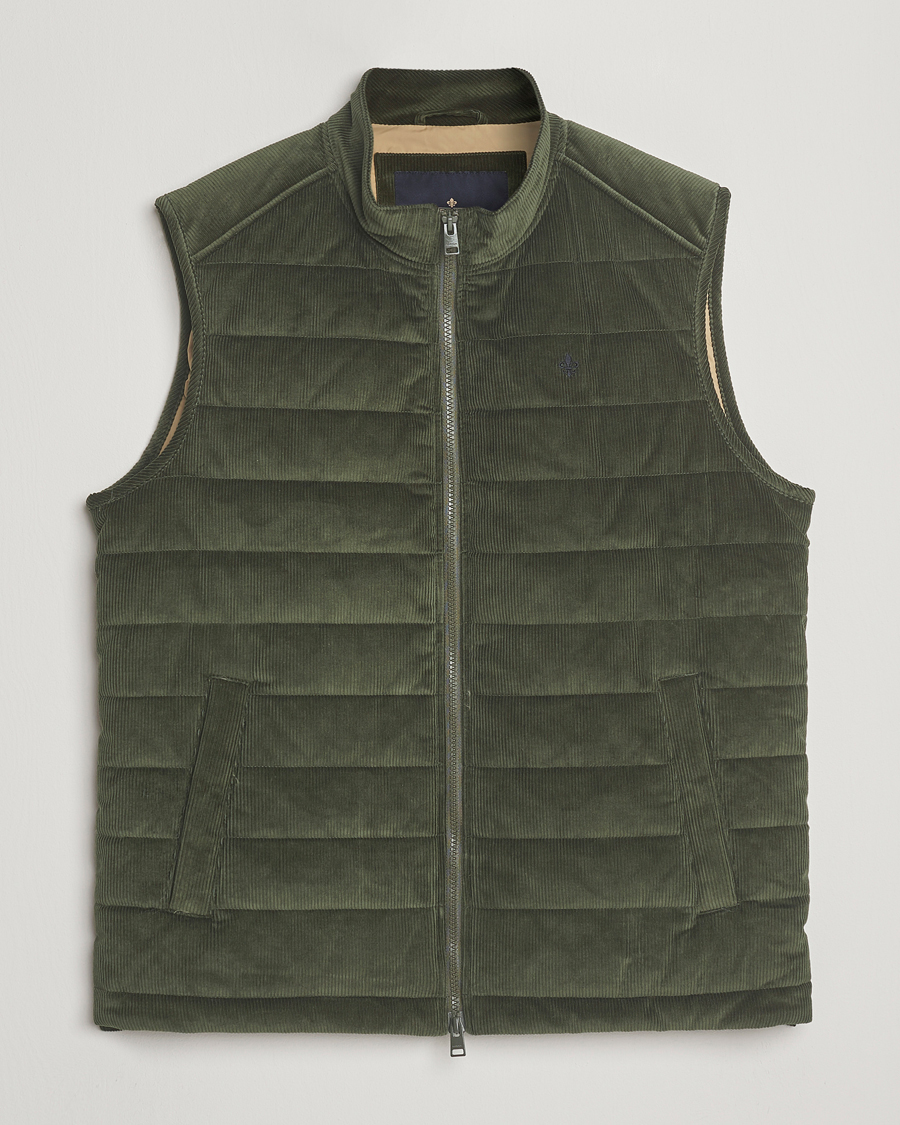 Herren | Westen | Morris | Ted Quilted Cord Vest Olive