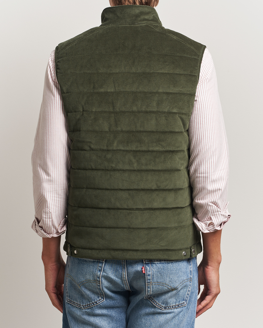 Herren | Westen | Morris | Ted Quilted Cord Vest Olive