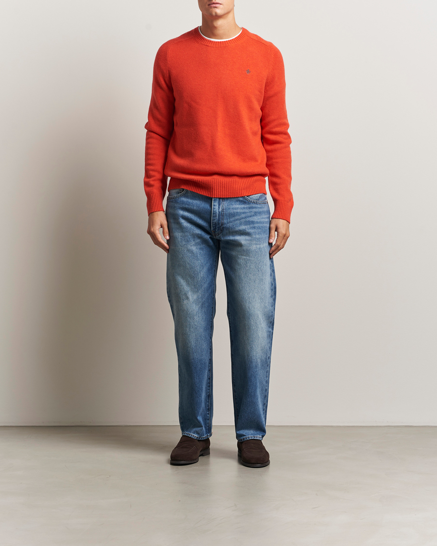 Herren | Pullover | Morris | Hertford Lambswool Merino Crew Neck Red