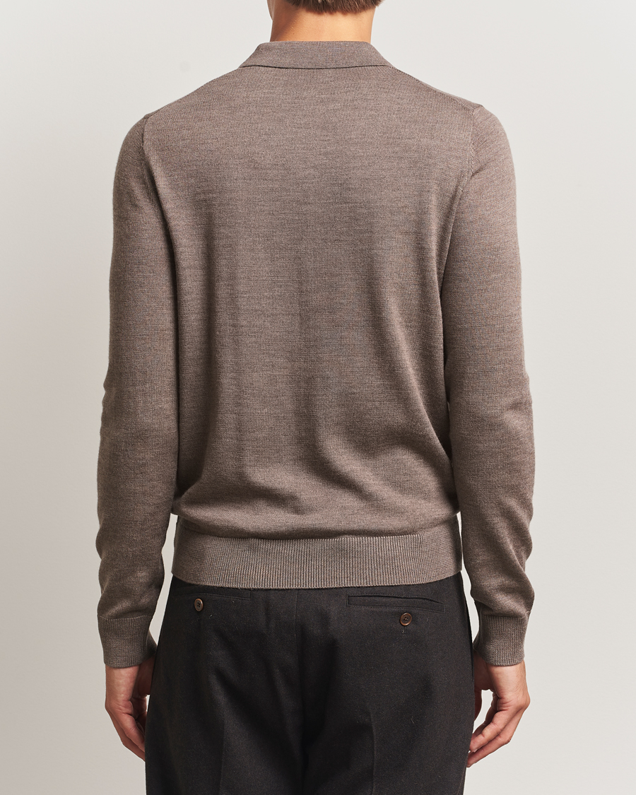 Herren | Pullover | Morris | Merino Polo Knit Brown