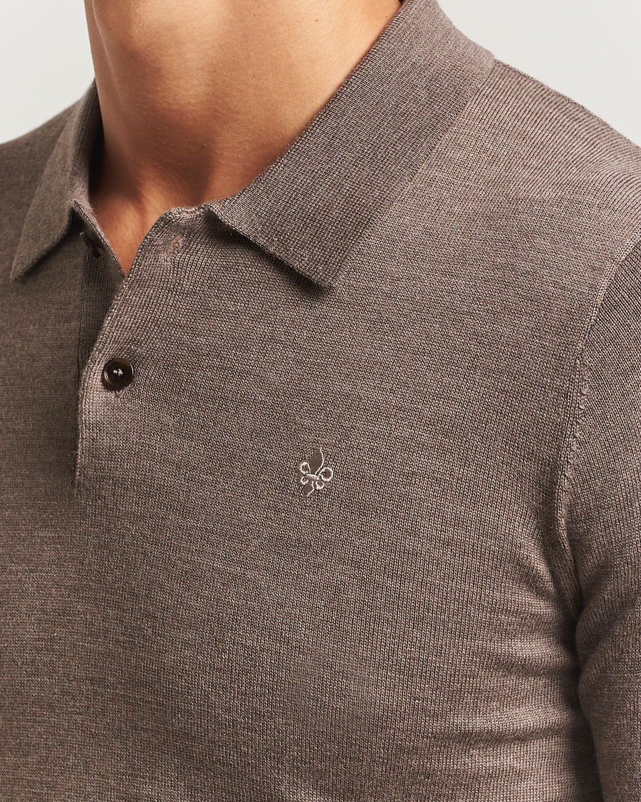 Herren | Pullover | Morris | Merino Polo Knit Brown