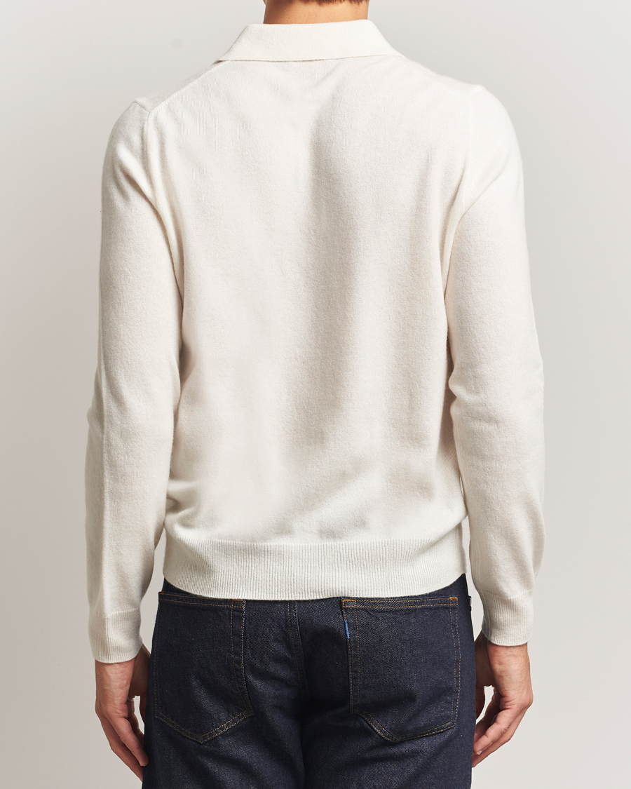 Herren | Pullover | Morris | Cashmere Polo Neck Off White