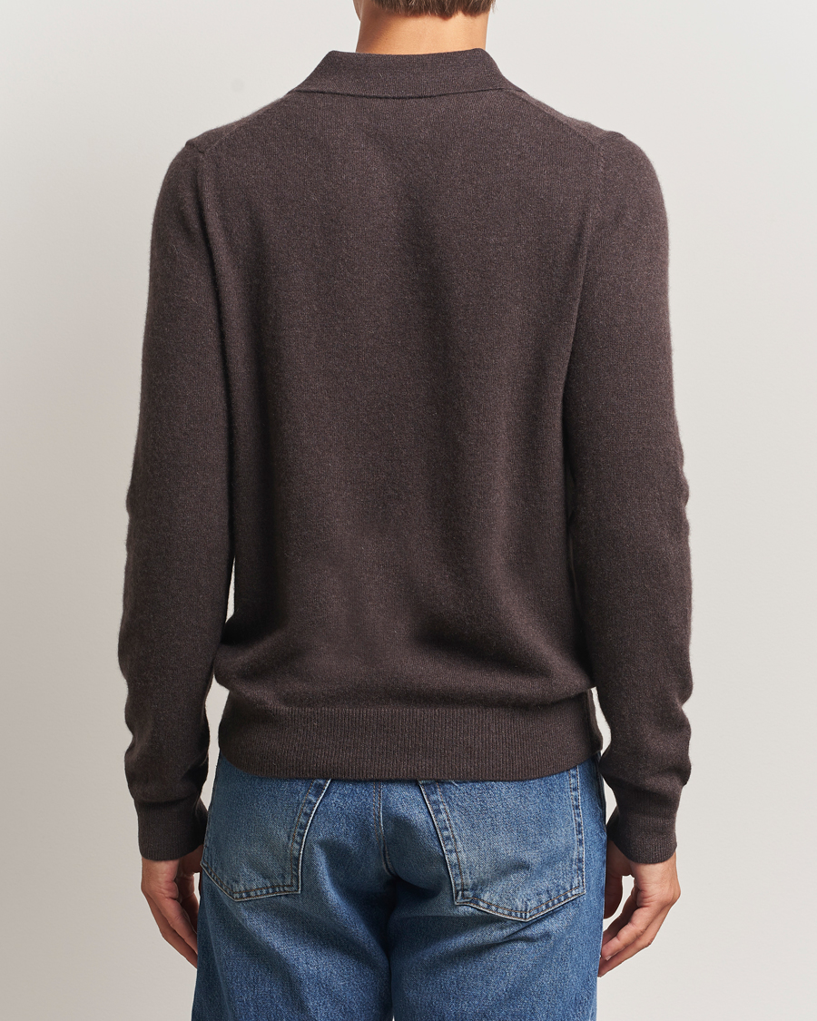 Herren | Pullover | Morris | Cashmere Polo Neck Brown