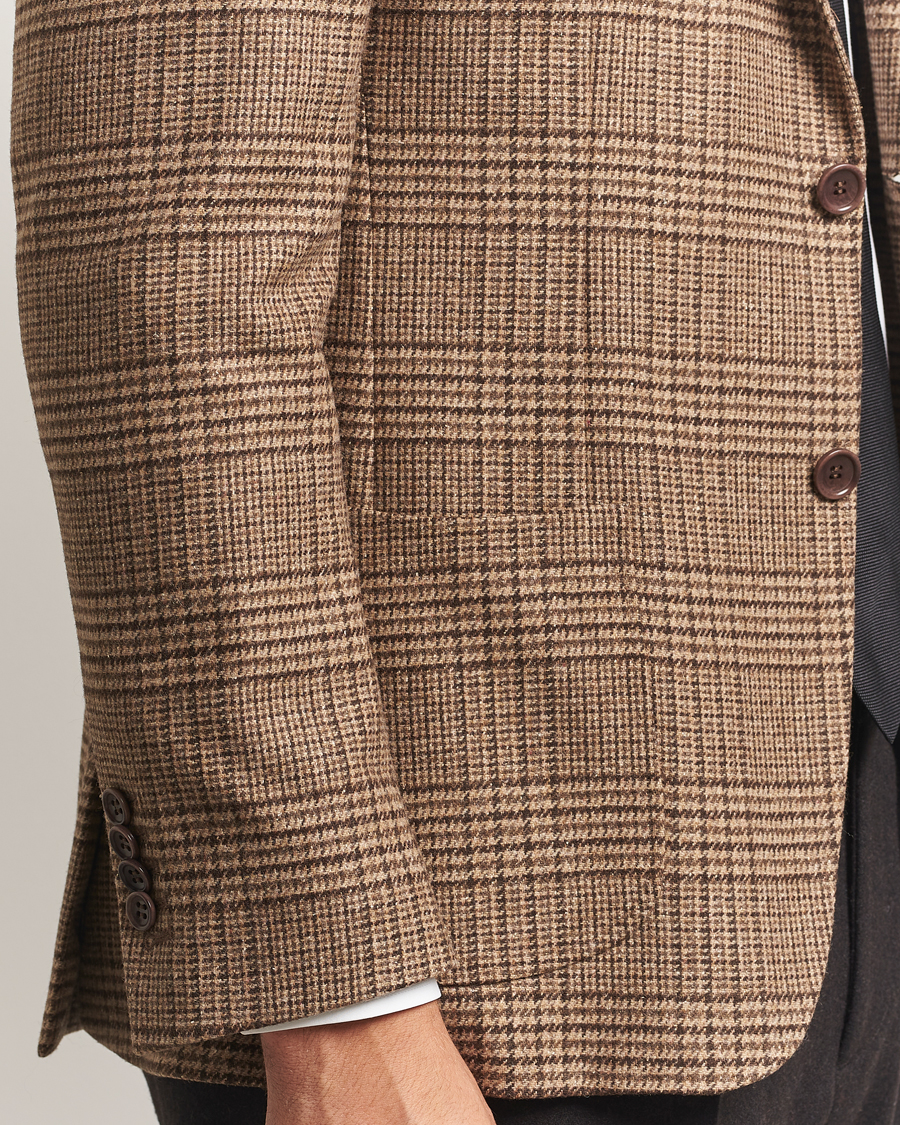 Herren | Sakkos | Morris | Wool Silk Houndstooth Blazer Brown