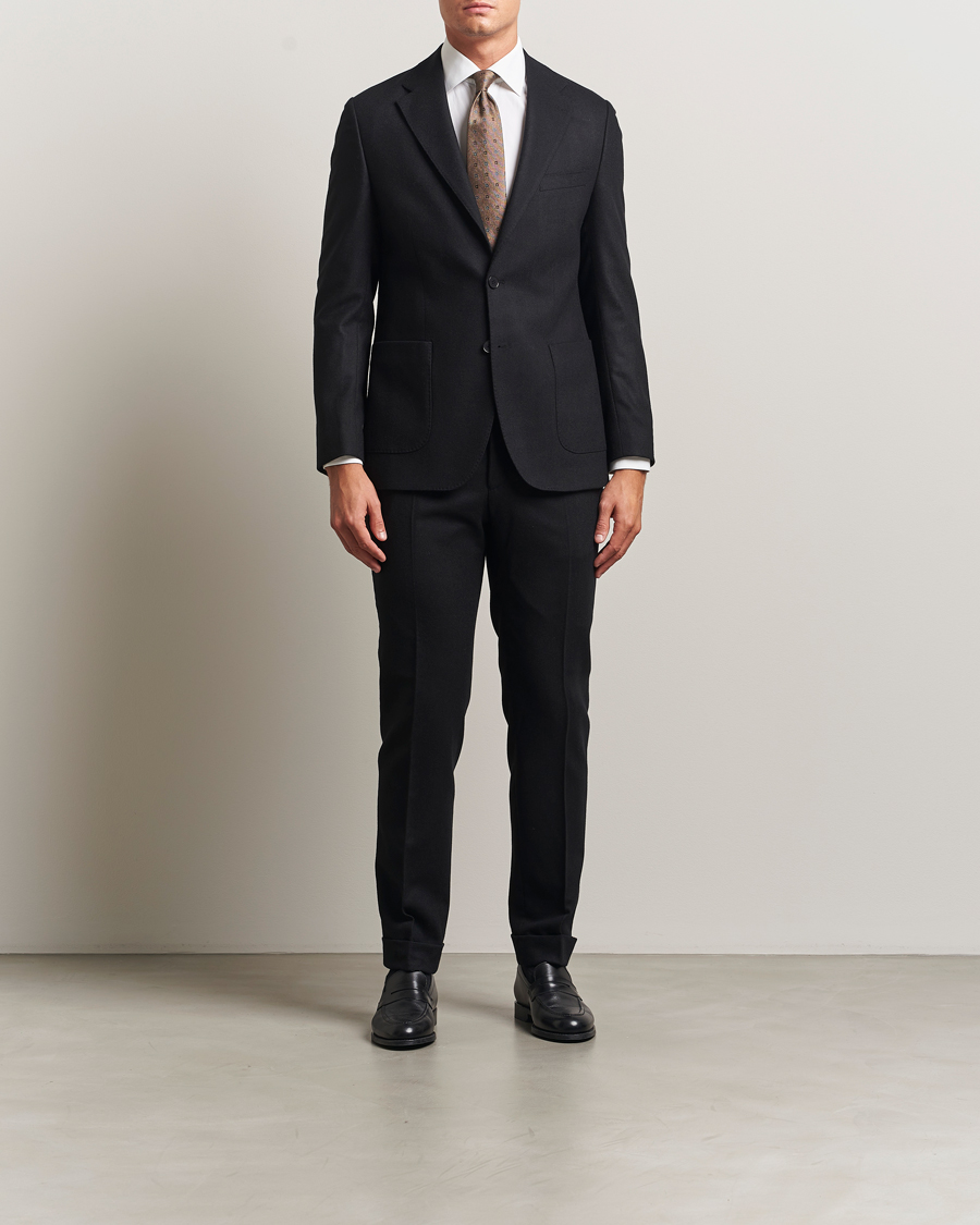 Herren | Hosen | Morris | Jack Flannel Trousers Black