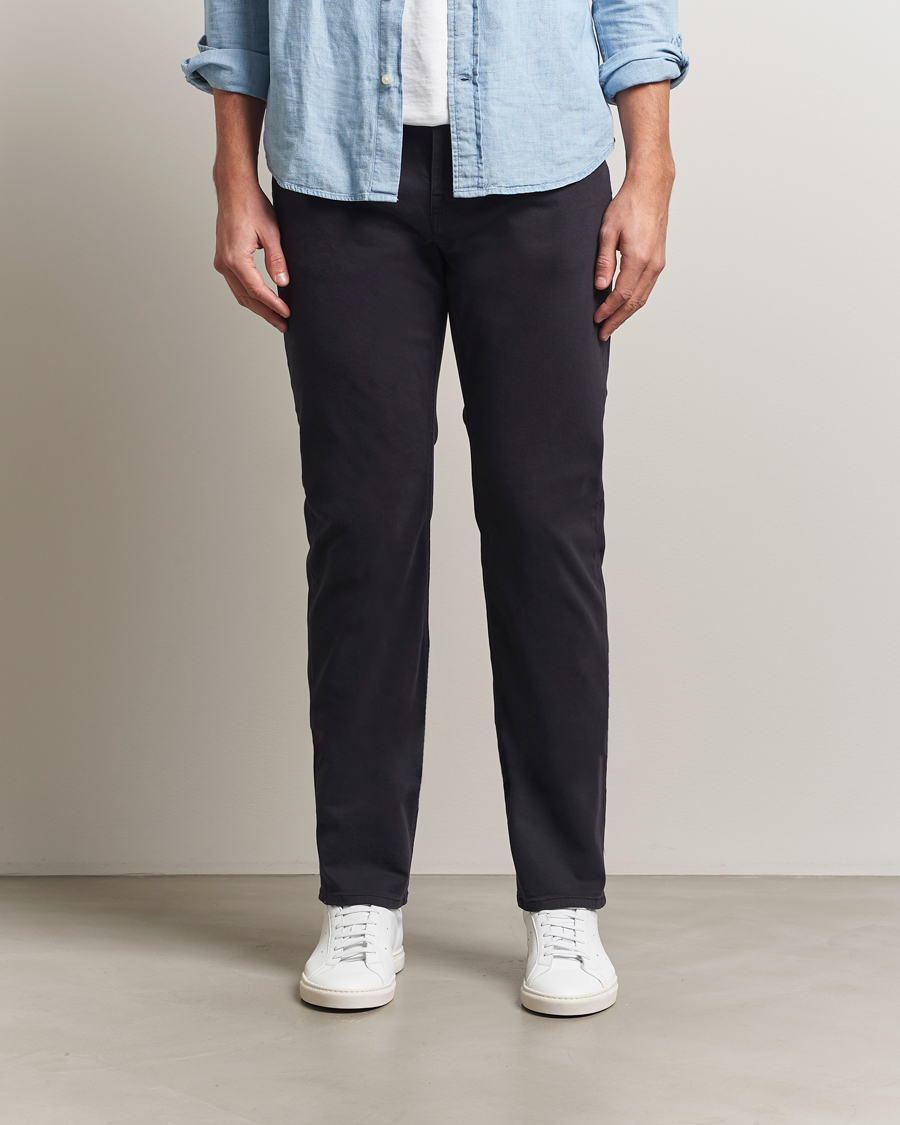 Herren | Hosen | Morris | James Brushed 5-Pocket Pants Blue