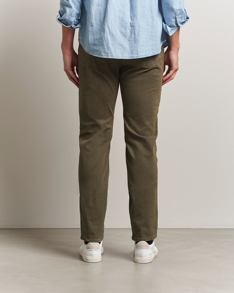 Herren | Jeans | Morris | James Brushed 5-Pocket Jeans Olive