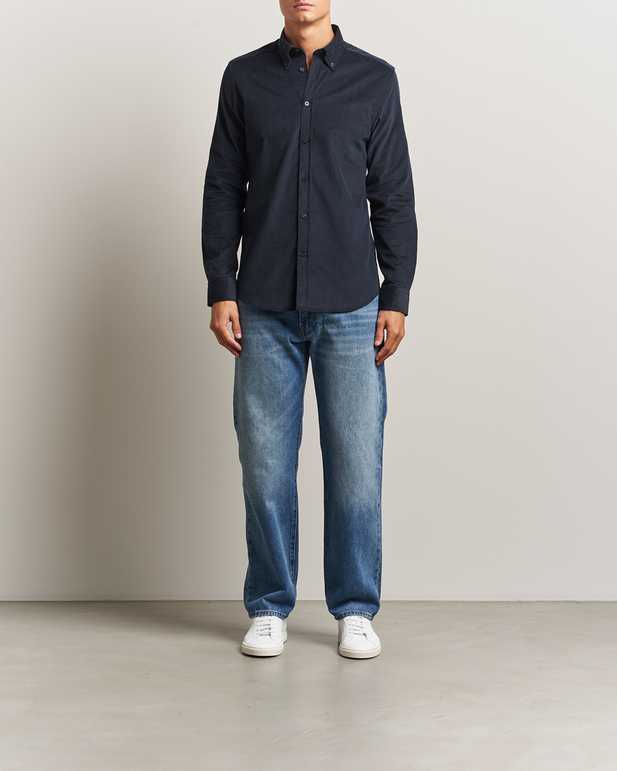 Herren | Hemden | Morris | Douglas Corduroy Shirt Navy