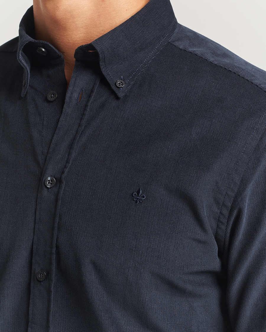 Herren | Hemden | Morris | Douglas Corduroy Shirt Navy