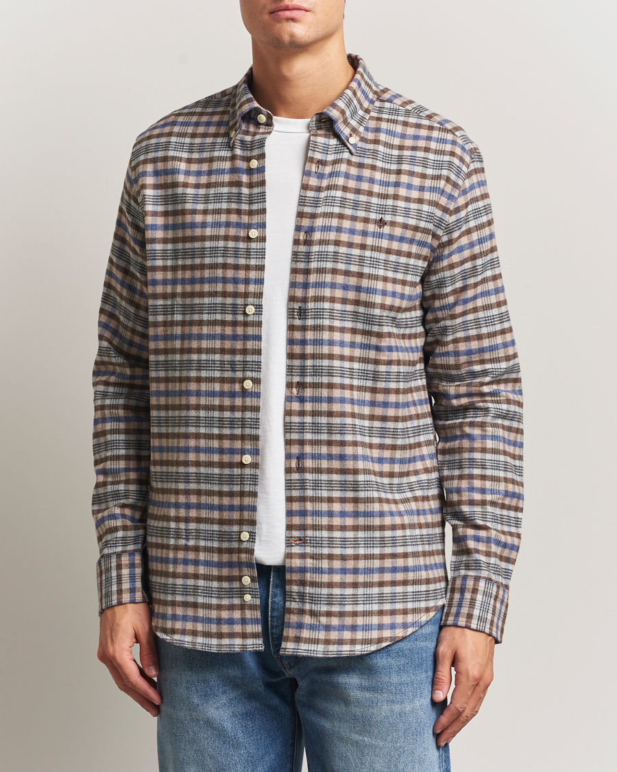 Herren | Hemden | Morris | Flannel Check Shirt Brown